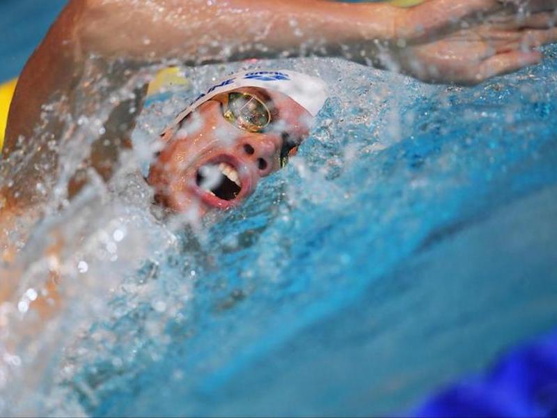 Swimmer doing the freestyle stroke