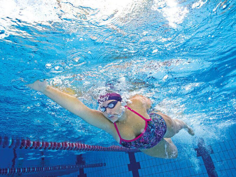 Woman doing a freestyle stroke