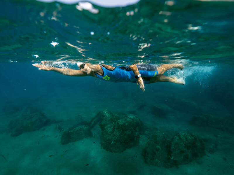 Swimmer swimming underwater